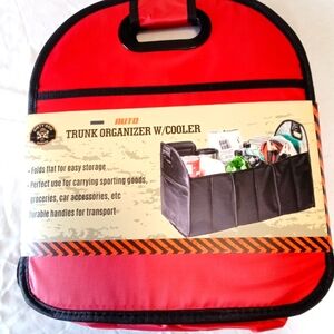 Dirty Dog Garage NWT Auto Trunk Organizer w/Cooler Red Black Trim Durable New